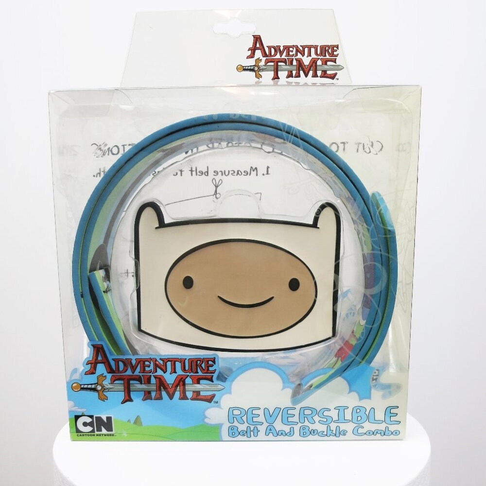 NIB RARE Adventure Time Adjustable Reversible Belt Buckle Combo Finn the Human